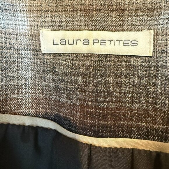 Laura Petite Skirt and Jacket - Brown and black plaid pencil skirt - Picture 13 of 14